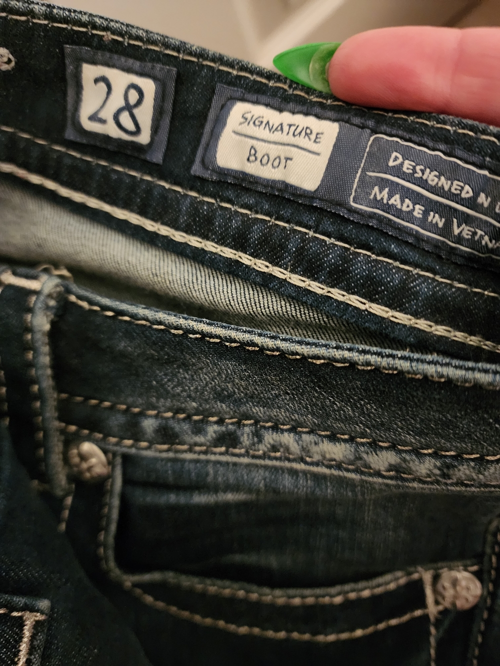 Womens Miss Me Jeans, Size 28 - Picture 3 of 3